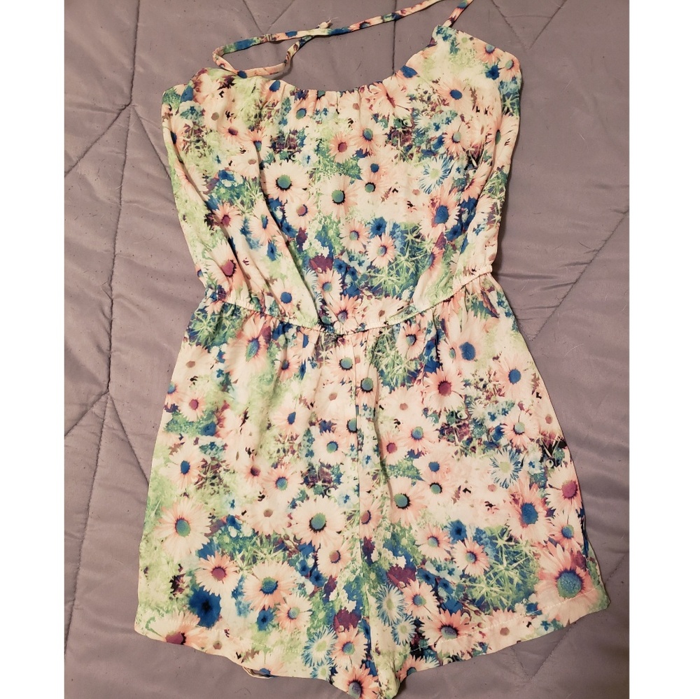 Yellow Floral Romper